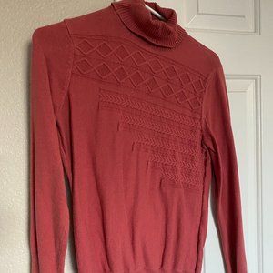 Tribal Turtleneck Salmon Medium